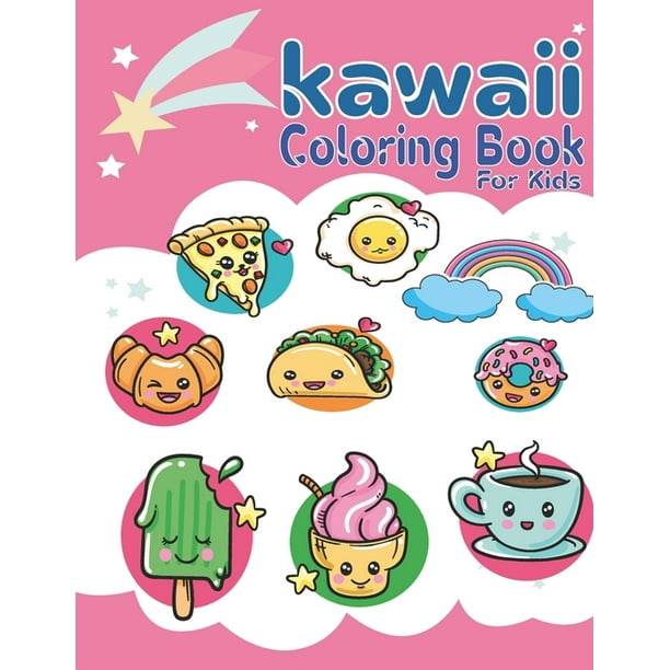 Kawaii Coloring Book For Kids Cute Coloring Pages For Kids With Sweet Cupcakes Yami Donuts Cats And Different Desserts And More Girls Kawaii Gift For Fun And Relaxation Paperback Walmart Com