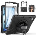 thumbnail image 1 of Case for iPad Air 11 Inch M3 M2 2025 2024, iPad Air 5th / Air 4th Generation Case 2022 2020, iPad Pro 11 2022 - 2018 with Screen Protector/Pen Holder/Rotating Stand/Hand Strap/Shoulder Strap, 1 of 7