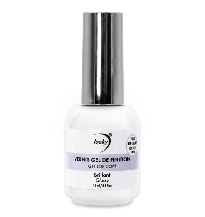 Looky –Gel de finition Ultra Brillant, séchage rapide, non collant et luxueusement lisse, adhérence, parfait pour manucure en gel – Protection ultime et tenue prolongée, 15 ml