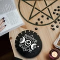 thumbnail image 4 of 1 set Pendulum Holder Wooden Pendulum Display Stand Stones Rocks Crystal Pendulum Holder with 18 Slots for Crystals Necklaces Accessories Decoration Spirit Altar Decoration - Geometry Moon, 4 of 7
