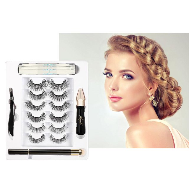 de pestañas magnéticas conveniente impermeable tirarere de pestañas postizas para maquillaje de bricolaje maquillaje de Salvador Kits delineadores de ojos de pestañas