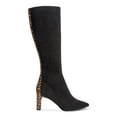thumbnail image 3 of ALFANI Womens Black Animal Print Calf Hair Tadashi Pointed Toe Block Heel Zip-Up Dress Boots 6, 3 of 3