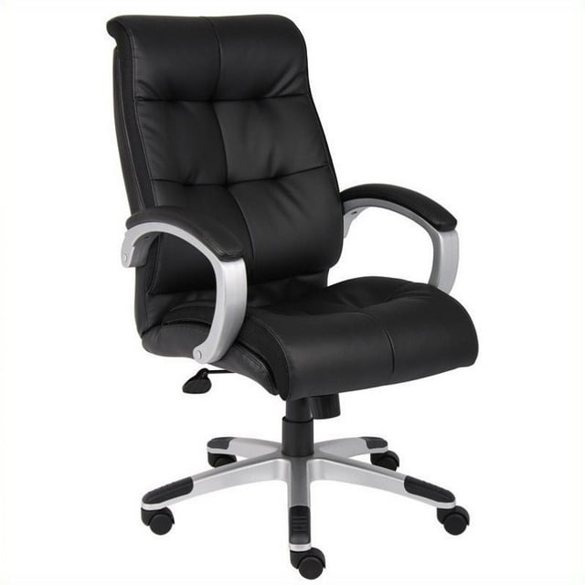 Scranton & Co Double Plush High Back Executive Office Chair in Black