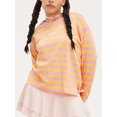 thumbnail image 3 of Gupgi Women's Striped Pullover Spring Loose Sweatshirt Casual Long Sleeve Crew Neck Tops, 3 of 5