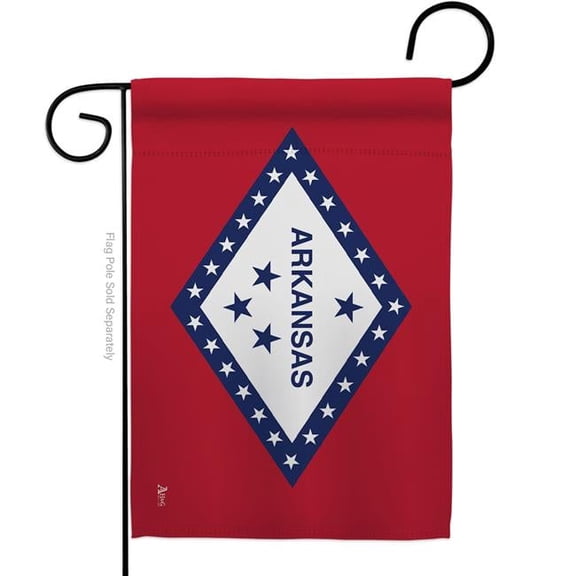 Americana Home & Garden G142504-BO 13 x 18.5 in. Arkansas American State Garden Flag with Double-Sided Horizontal House Decoration Banner Yard Gift