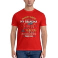 thumbnail image 3 of Dont Mess With-Me My Grandma Is Crazy Men'S Basic Short Sleeve T-Shirt Red 3x-Large, 3 of 5