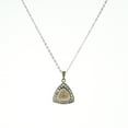 thumbnail image 3 of Women's Trillion Cut Smoky Topaz with Cubic Zirconia Pendant and Necklace Set, 3 of 7
