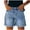 Blue, variant on Puntoco Womens Clearance Pants,Womens Pocket Jeans Denim Pants Female Hole Bottom Shorts Blue