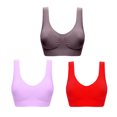thumbnail image 2 of Women's Sports Bra Plus Size Bras Padded Seamless Sleepwear Yoga Bra Wireless Underwear Wireless Bra Red 3XL, 2 of 3
