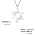 thumbnail image 5 of EUEAVAN Silver Three Layer Immortal Flower Pendant Necklace Stainless Steel Jewelry, 5 of 5