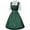 Green, variant on Dirndl Dress for Women Oktoberfest German Bavarian Traditional Costume Vintage Midi Dress with Apron