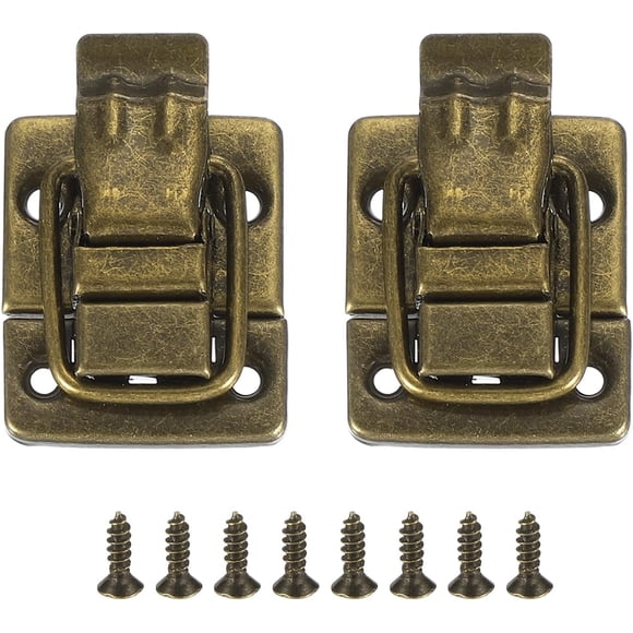 Shisuyan Antique Style Hasp Iron 2Pcs 1.4X1.2X0.3In