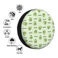 thumbnail image 4 of Sikiie Green Avocado PVC Leather Spare Tire Wheel Cover Spare Tire Cover, for Car Truck SUV Camper Trailer Universal Fit(14-17in)-15 inch, 4 of 6