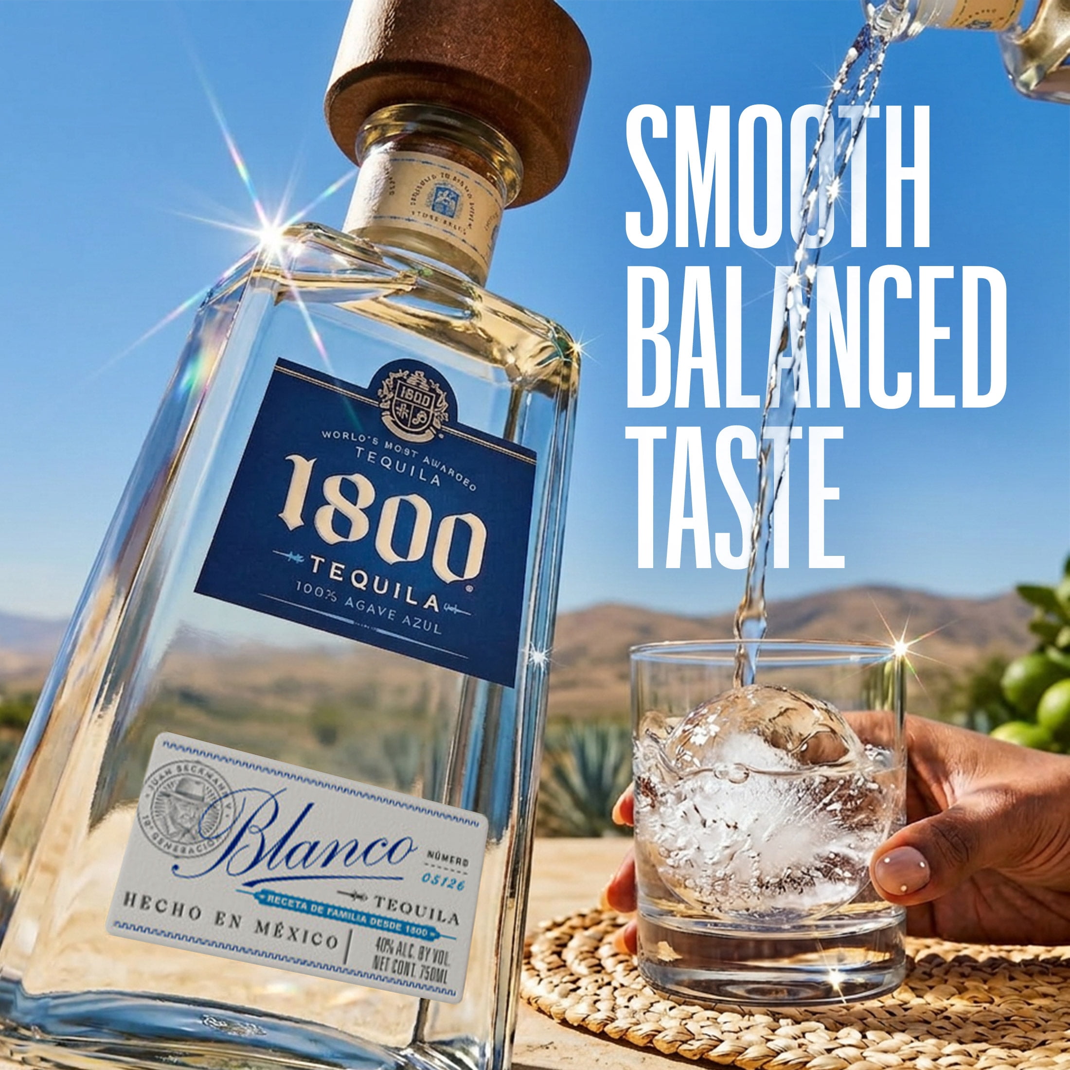 1800 Tequila Blanco, 750 ml Glass Bottle, 40% ABV - Walmart.com