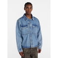 thumbnail image 2 of No Boundaries Denim Shacket with Long Sleeves, 100% Cotton 14 oz Denim, Men's XS-4XLT, 2 of 8