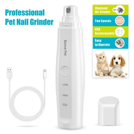 Pet Nail Grinder Electric Paw Trimmer Clipper Portable & Rechargeable Gentle Painless Paws Grooming Trimming Shaping Smoothing for Small Medium Large Dogs