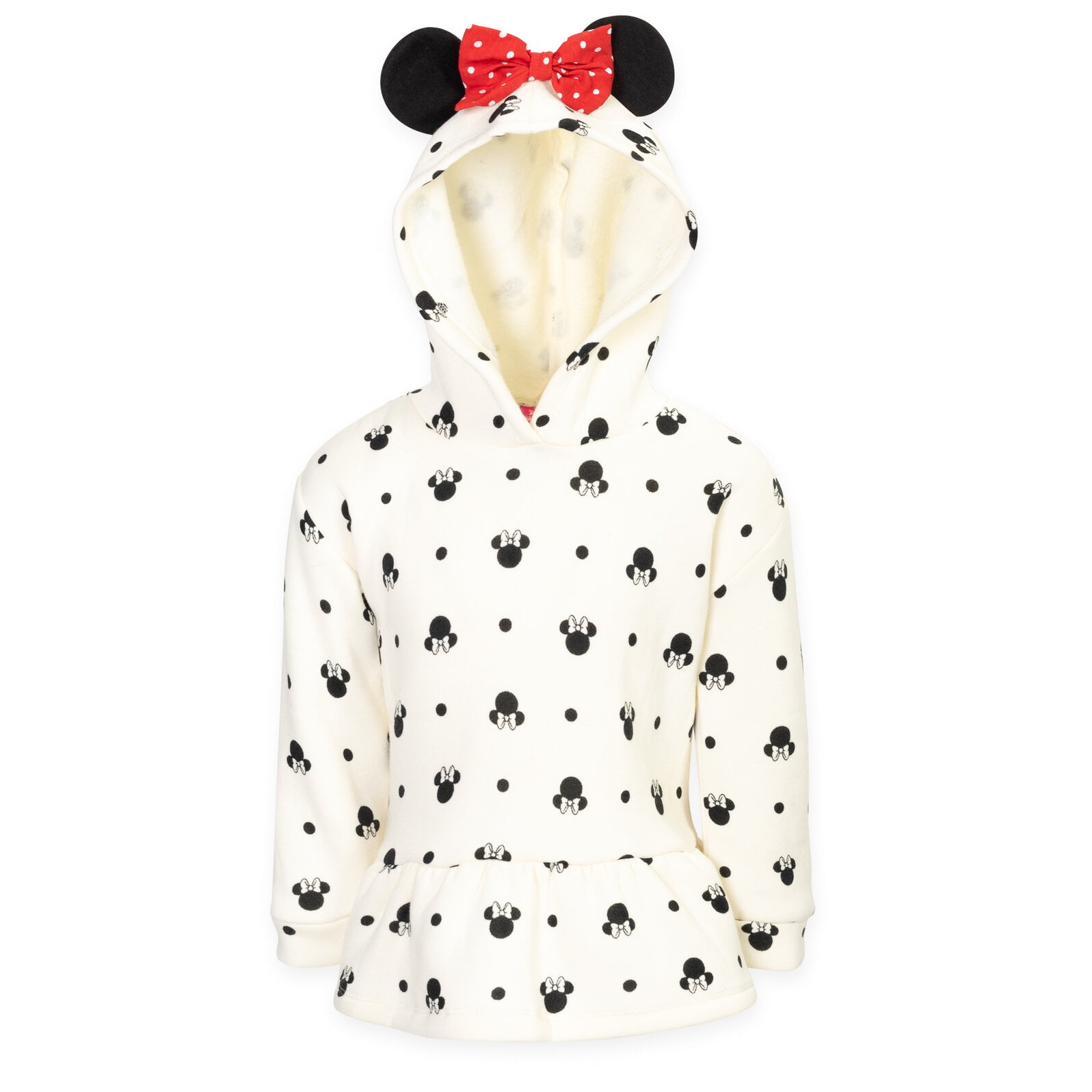 Disney Minnie Mouse Little Girls Pullover Fleece Hoodie T-Shirt and Leggings 3 Piece Outfit Set Infant to Big Kid