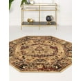 thumbnail image 3 of Unique Loom Saturn Collection Area Rug - Outlook (3' 3" Octagon Cream/Cream), 3 of 8