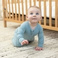 thumbnail image 2 of Bella Tunno Rib Zip Fit Footie Sleeper & Beanie Set - Fog (0-3 Months), 2 of 5