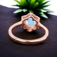 thumbnail image 4 of Round Shape Moonstone Engagement Ring Diamond Halo Flower Wedding Jewelry Rose Gold Promise Ring June Birthstone Gift Ring, 4 of 4