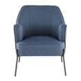 thumbnail image 5 of Daniella Contemporary Accent Chair in Black Metal and Blue Fabric by LumiSource, 5 of 8