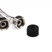 Luxshiny 24Pcs Black Rubber Flat Washer Kit for Faucet Plumbing with Strong Elasticity and Heat Resistance