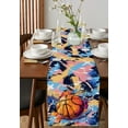 thumbnail image 4 of Ldtrchee Abstract Basketball, Table Runner 48 Inches, Contemporary Rainbow Street Art Bed Runner Dresser Scarves Tabletop for Indoor Outdoor Parties/Ceremony/Banquet, 13" x 48", 4 of 8