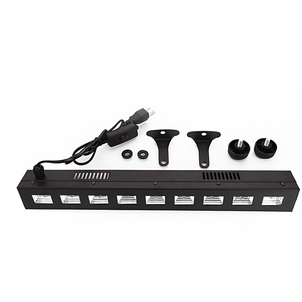 Ktaxon AC90V240V 27W 9Pcs LED UV Bar Black Light Purple Wedding Stage