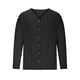 thumbnail image 5 of Blusas y camisas de manga larga con cuello redondo para hombre, blusa informal de moda lisa con cuello redondo y botones, blusa de manga larga para hombre., 5 of 6