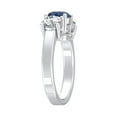 thumbnail image 4 of ARAIYA FINE JEWELRY 1 CT. T.W Round Shape Lab Grown Diamond and Natural Blue Sapphire Three-Stone Engagement Ring | 10K White Gold Anniversary Ring Size 5.5, 4 of 7