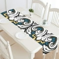 thumbnail image 1 of BSDHOME Damassé Sans Couture Modèle Coton Lin Table Runner 16x72 Pouces, 1 of 5