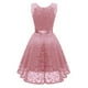 thumbnail image 4 of Vestido de dama de honor con cuello en V y encaje para mujer: vestido de fiesta formal con corte en A, poliéster, tallas estadounidenses 4-18, 4 of 4