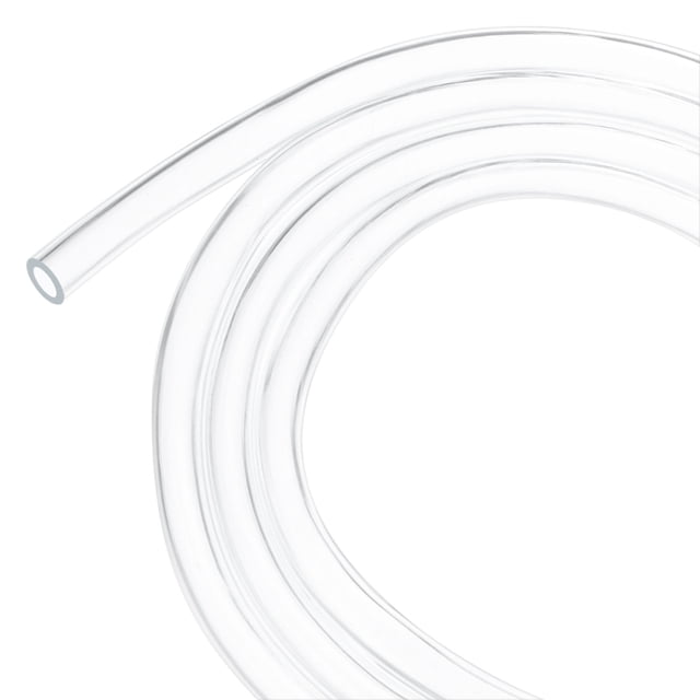 Tubo de plástico transparente, 0.16 pulgadas (4 mm) ID 0.24 pulgadas (6 mm) OD, tubo de 16 pies (5 m) de longitud, tubo de vinilo para jardín