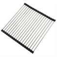 thumbnail image 1 of Kitchen Dish Drainer, Foldable Dish Drainer, Stainless Steel Kitchen Dish Drainer, Countertop Dish Drainer For Sink, Dish Drainer Mat, 43 X 35 Cm.blac, 1 of 5