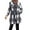 Blue, variant on Women's Fashionable Temperament Plaid Long Sleeve Shirt Belted Cardigan Jacket Light Brown S