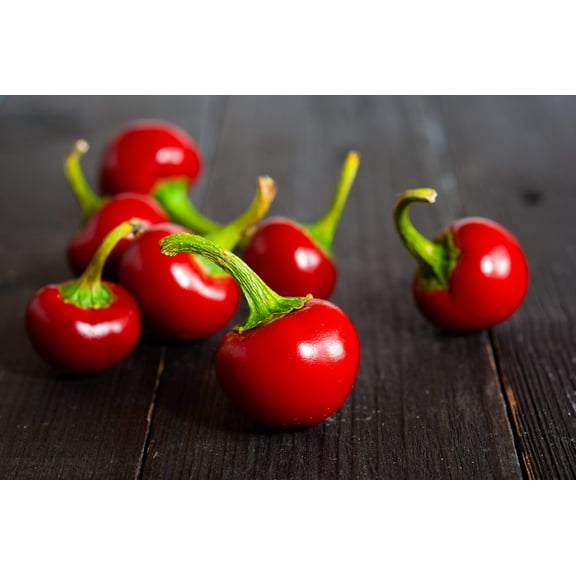 100 Seeds SWEET CHERRY PEPPER Red Chili Capsicum Annuum Vegetable Seeds
