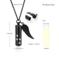 thumbnail image 2 of Cremation Jewelry Paw Print Urn Necklaces for Human Pet Ashes Cylinder Urn Pendant Keepsake Memorial Ash Locket Holder Necklace for Men Women, 2 of 7