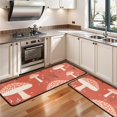 thumbnail image 3 of Kitchen Rugs Sets Of 2,Colorful Mushroom Plant Red Pattern Anti Fatigue Kitchen Mat Rugs Non Slip Washable,Decorative Kitchen Floor Mats for Kitchen,Sink,Laundry,17"x47"+17"x47", 3 of 5