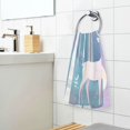 thumbnail image 3 of Yayeee 2 Pack Hand Towels for Bathroom 100% Cotton 16" x 28" Soft Absorbent Kitchen Towel, Purple Night Deer, 3 of 7