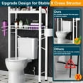 thumbnail image 5 of Over The Toilet Storage Cabinet,4 Tier Bathroom Organizer and Storage With Adjustable Shelf   Pad and Basket Multifunctional Space Saver Freestanding Bathroom Shelves With Dividers White, 5 of 12