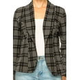 thumbnail image 5 of Women's Casual Print Fitted Open Front Long Sleeves Office Blazer Jacket, 5 of 6