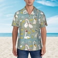 thumbnail image 4 of Lsque Cute Farm Birds pattern Hawaiian Shirt for Men, Unisex Summer Beach Casual Short Sleeve Button Down Shirts-X-Large, 4 of 9