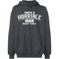 thumbnail image 2 of OXI Hoodie Sweatshirt - Horrible Idea Time, Basic Casual Hoodie for Men's and Women Fleece Hoodie Long Sleeve - Charcoal Medium, 2 of 3