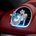 thumbnail image 3 of High Heel Shaped Car Air Vent Fragrance Clip With Crystal Rhinestone Decoration, Gold Tone Car Interior Ornament For Couple, Trendy Vehicle Accessory For Car Aesthetic And Style, 3 of 5