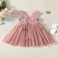 thumbnail image 2 of Robe de Fête pour Bébé Fille Robe Sans Manches Papillon Ligne A Princesse, 2 of 8