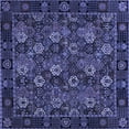 thumbnail image 1 of Ahgly Company Indoor Square Persian Blue Traditional Area Rugs, 5' Square, 1 of 4