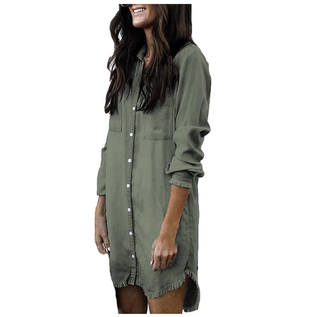 Chaquetas para mujer Otoño Moda Suelto Sólido Borla Casual Manga completa Tops Chaqueta de mezclilla Blusa Abrigo Odeerbi ODB-3