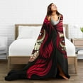 thumbnail image 5 of ZICANCN Throw Blanket Sugar Skull Pretty Lady , Couch Ultra Soft Micro Fleece Sofa Bed Camping Travel Blanket for Adults, 60"x50", 5 of 8