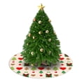 thumbnail image 3 of 36 Inch Christmas Tree Skirt – Velvet Plush Tree Mat, Soft Thickened Polyester with Red Ties, Single-Sided Printing, Available in 30in/36in/48in, Perfect for Holiday Xmas Tree Decoration, 3 of 7
