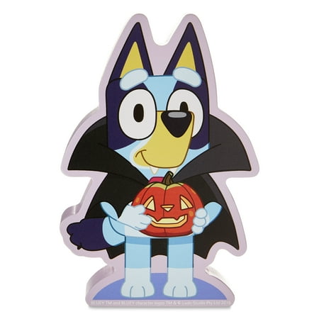 Bluey Halloween Vampire Costume Wooden Collectible Tabletop Décor, 6.5", by Ruz
